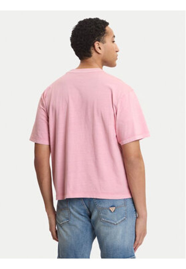 Guess Jeans T-Shirt M6GIB6 K8FQ4 Różowy Regular Fit. Kolor: różowy. Materiał: bawełna