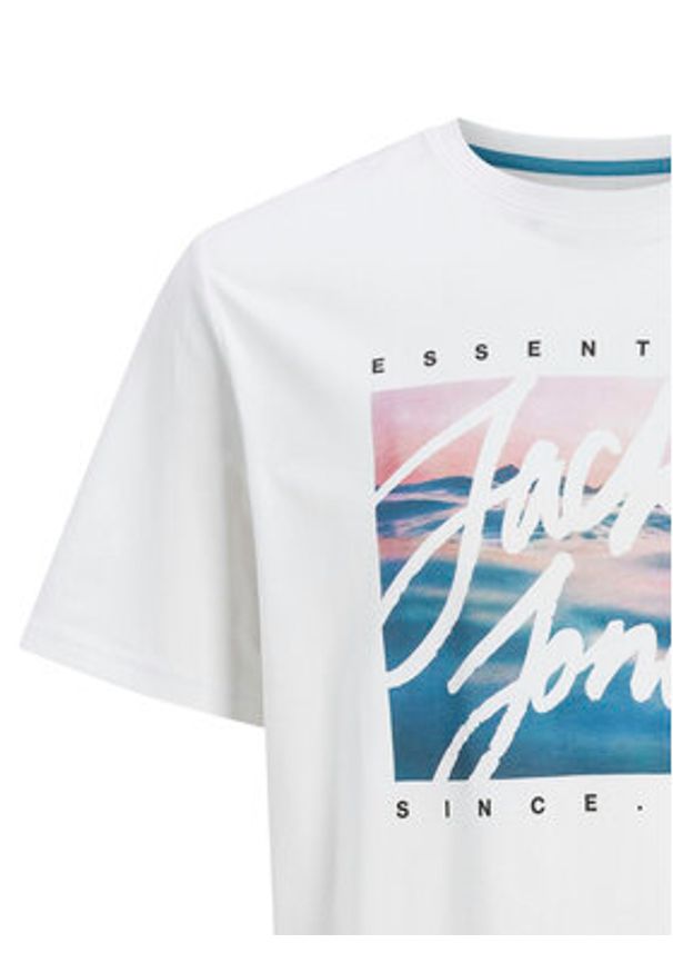 Jack & Jones - Jack&Jones T-Shirt Colton 12268438 Biały Standard Fit. Kolor: biały. Materiał: bawełna