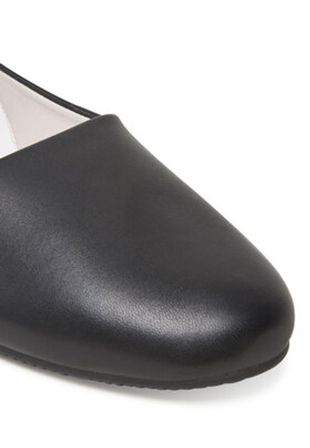 Calvin Klein Sandały Ballerina Sling Back Lth HW0HW02655 Czarny. Kolor: czarny. Materiał: skóra