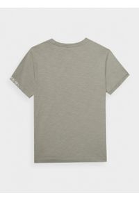 outhorn - T-shirt z nadrukiem męski - oliwkowy. Okazja: na co dzień. Kolor: oliwkowy. Materiał: bawełna, dzianina. Długość rękawa: krótki rękaw. Wzór: nadruk. Styl: casual #6