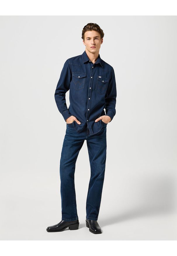 Wrangler - WRANGLER MĘSKIE SPODNIE JEANSOWE TEXAS MIDNIGHT RODEO 112356792 W121017433