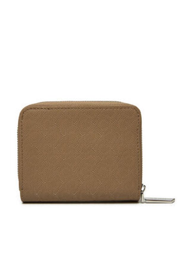 Calvin Klein Mały Portfel Damski Ck Must Medium Zip Around_Mono K60K612825 Brązowy. Kolor: brązowy. Materiał: skóra
