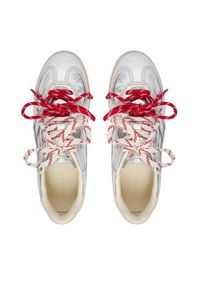 Nokwol Sneakersy August Srebrny. Kolor: srebrny. Materiał: skóra