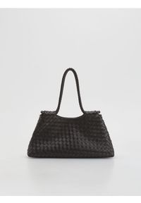 Reserved - Pleciona torebka shopper - ciemnobrązowy. Kolor: brązowy. Materiał: skórzane #1