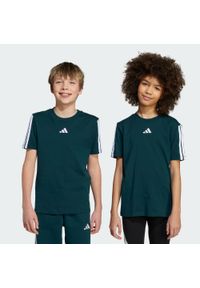 Adidas - Koszulka Essentials Kids. Kolor: biały, wielokolorowy, niebieski. Materiał: bawełna