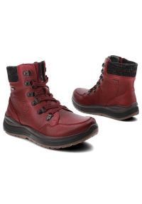 Bordowe Botki G-Comfort Modne Buty damskie. Okazja: na co dzień. Kolor: czerwony. Materiał: skóra. Styl: casual, elegancki #4