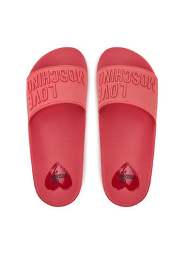 Love Moschino - LOVE MOSCHINO Klapki JA28052G1MI15502 Koralowy. Kolor: pomarańczowy