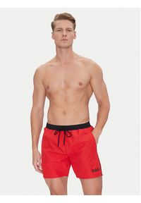 BOSS Szorty kąpielowe Starfish 50514429 Czerwony Regular Fit. Kolor: czerwony. Materiał: syntetyk