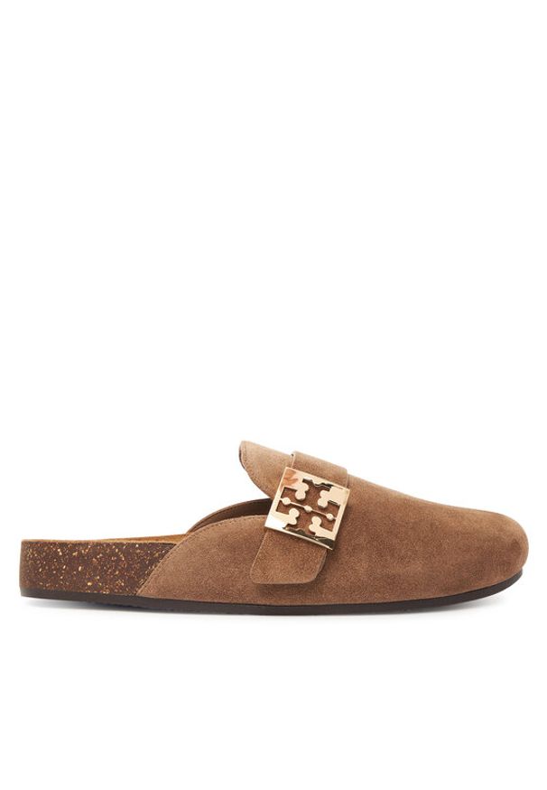 Tory Burch Klapki Mellow Mule 154446 Brązowy. Kolor: brązowy. Materiał: skóra