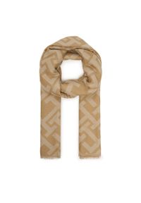 TOMMY HILFIGER - Tommy Hilfiger Szal Th Monogram Heavy Scarf AW0AW18051 Beżowy. Kolor: beżowy. Materiał: materiał #1