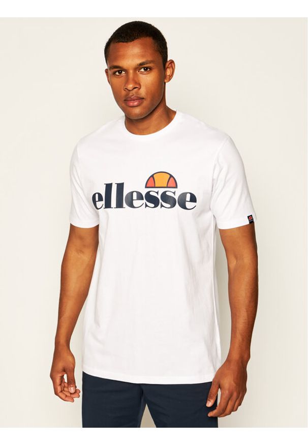 Ellesse T-Shirt Sl Prado Tee SHC07405 Biały Regular Fit. Kolor: biały. Materiał: bawełna