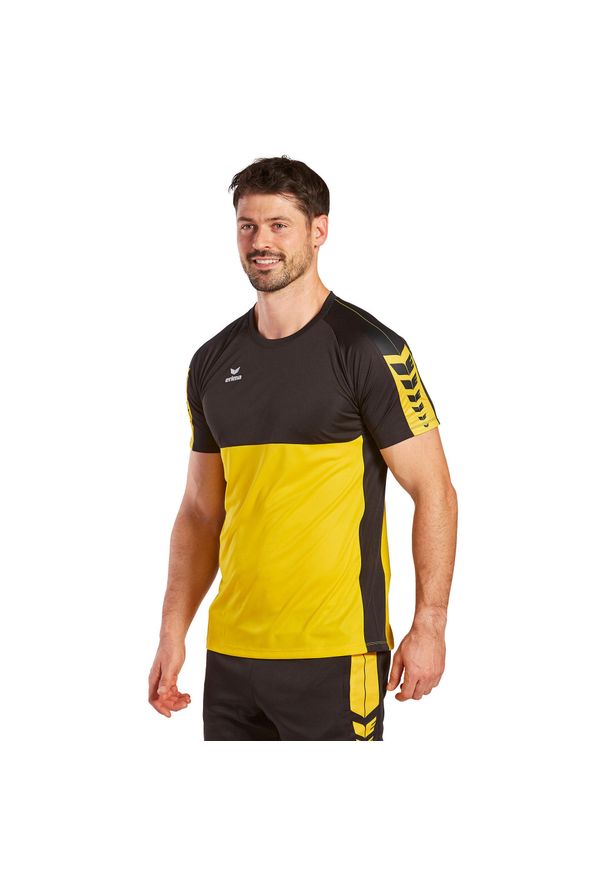 ERIMA - Jersey Erima Six Wings. Kolor: wielokolorowy, żółty, czarny. Materiał: jersey. Sport: piłka nożna