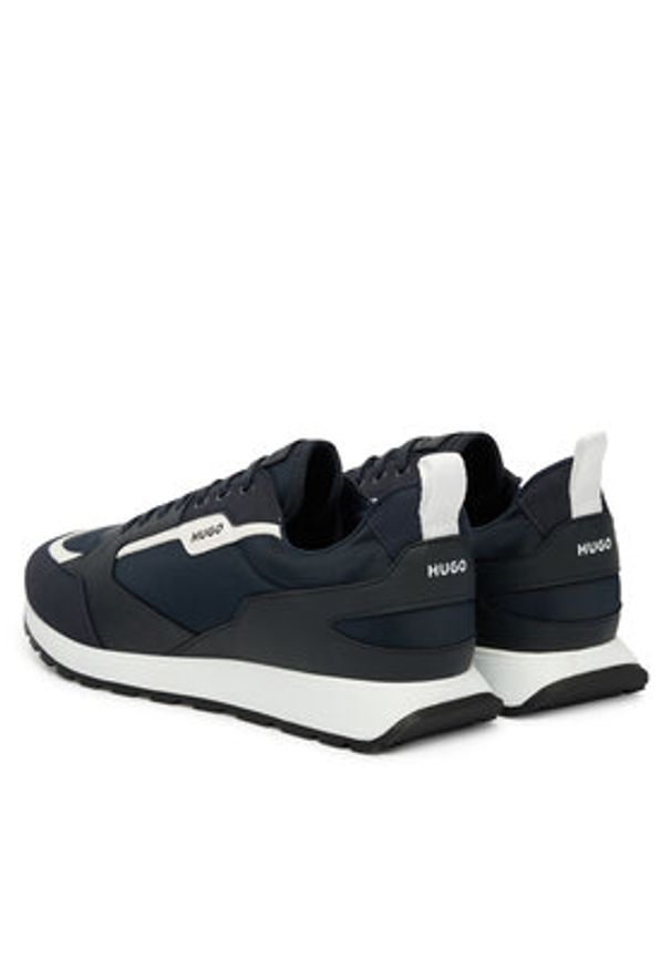 Hugo - HUGO Sneakersy Icelin 50536568 Granatowy. Kolor: niebieski. Materiał: skóra