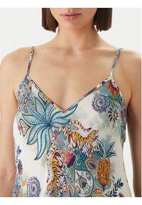 Just Cavalli Bluzka 80PAM201 NS837 Błękitny Relaxed Fit. Kolor: niebieski. Materiał: wiskoza #5