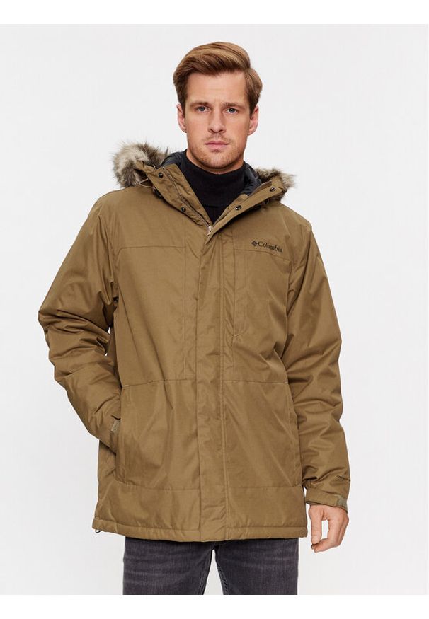 columbia - Columbia Kurtka zimowa Leif Trail™ Parka Brązowy Regular Fit. Kolor: brązowy. Materiał: syntetyk. Sezon: zima