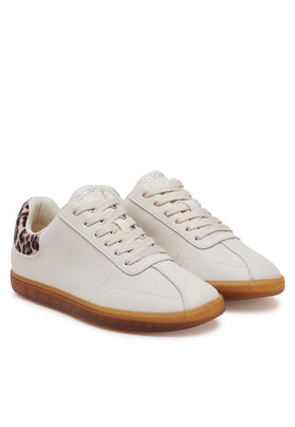 DKNY Sneakersy K1567385 Khaki. Kolor: brązowy. Materiał: skóra