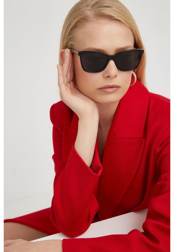 SAINT LAURENT - Saint Laurent okulary przeciwsłoneczne damskie kolor czarny. Kolor: czarny