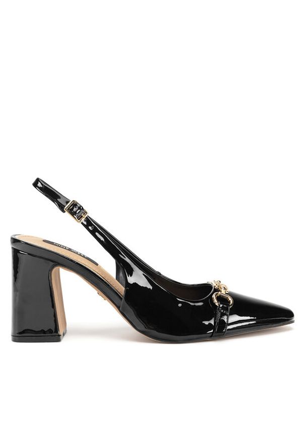 Nine West Czółenka PD0023-01 Czarny. Kolor: czarny. Materiał: materiał