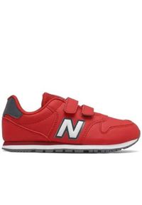 Buty do chodzenia dla dzieci New Balance 500. Zapięcie: rzepy. Kolor: czerwony. Materiał: materiał, tkanina, syntetyk. Szerokość cholewki: normalna. Sport: turystyka piesza