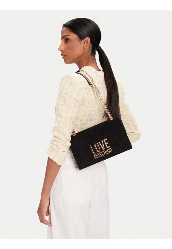 Love Moschino - LOVE MOSCHINO Torebka JC4122PP0NKB100A Czarny. Kolor: czarny. Materiał: skórzane