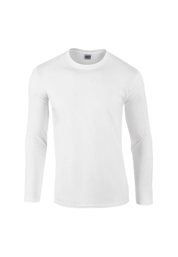 GILDAN - Koszulka Z Długim Rękawem Unisex Softstyle Dla Dorosłych. Kolor: biały. Długość rękawa: długi rękaw. Długość: długie. Sport: turystyka piesza