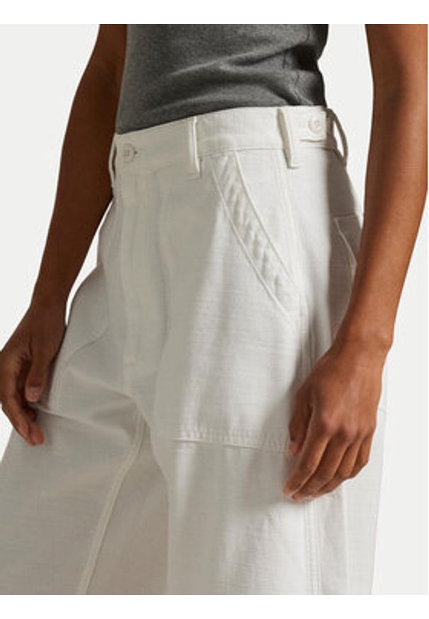 Polo Ralph Lauren Spodnie materiałowe 211A93147001 Biały Relaxed Fit. Kolor: biały. Materiał: bawełna