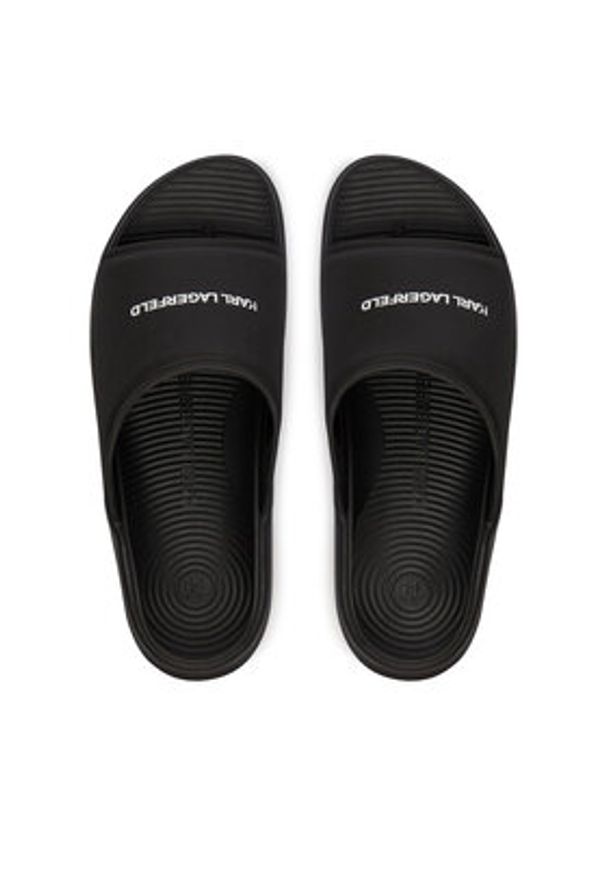 Karl Lagerfeld - KARL LAGERFELD Klapki Skuba KL77000 Czarny. Kolor: czarny. Materiał: guma