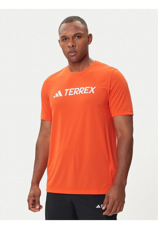 Adidas - adidas T-Shirt Terrex Multi Climacool Logo Tech JI9236 Pomarańczowy Regular Fit. Kolor: pomarańczowy. Materiał: syntetyk. Technologia: ClimaCool (Adidas)