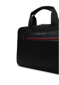 TOMMY HILFIGER - Tommy Hilfiger Torba na laptopa Th Foundation Computer Bag AM0AM14158 Czarny. Kolor: czarny. Materiał: skóra #4