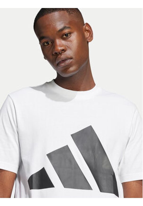 Adidas - adidas T-Shirt Essentials Big Logo JE8943 Biały Regular Fit. Kolor: biały. Materiał: bawełna