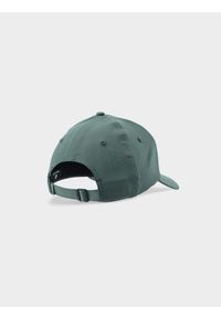 4f - Czapka z daszkiem strapback męska. Kolor: zielony. Materiał: materiał