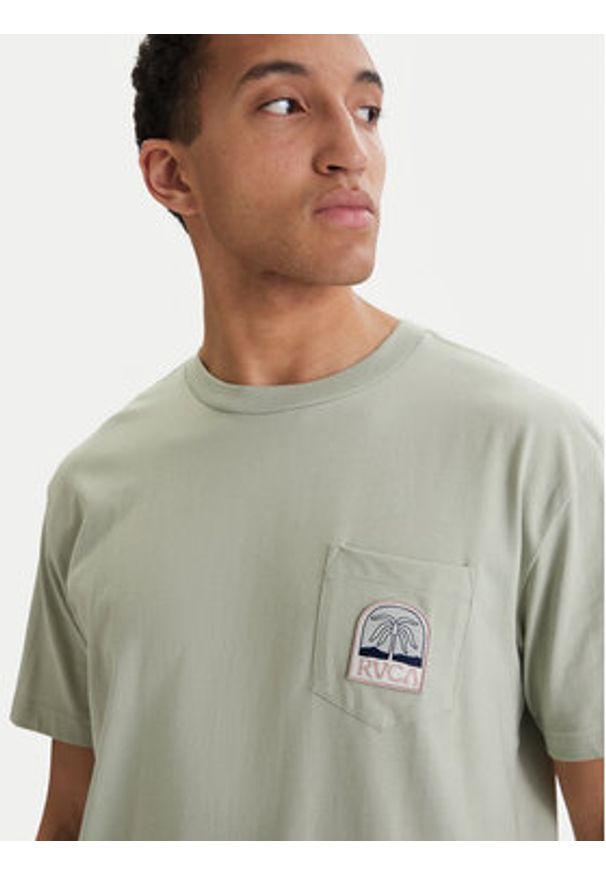 RVCA T-Shirt Palmcrest EVYZT00275 Zielony Relaxed Fit. Kolor: zielony. Materiał: bawełna