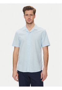 Blend Koszula 20717676 Błękitny Regular Fit. Kolor: niebieski. Materiał: bawełna