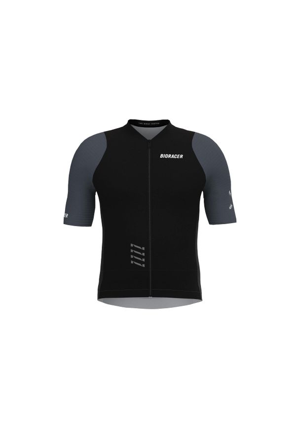 BIORACER - Cycling Jersey Short Sleeve Kids - Icon Black/Anthracite. Kolor: czarny. Materiał: jersey. Sport: kolarstwo