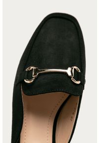 ANSWEAR - Answear - Klapki Bellucci. Nosek buta: okrągły. Kolor: czarny. Materiał: materiał, syntetyk, skóra ekologiczna, guma, zamsz. Wzór: gładki. Obcas: na obcasie. Wysokość obcasa: średni #3