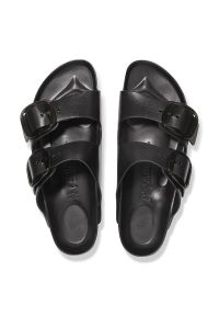 Birkenstock - BIRKENSTOCK Arizona Big Buckle EVA Black Klapki damskie. Okazja: na co dzień, na plażę, na spacer. Kolor: czarny. Materiał: materiał. Wzór: jednolity, motyw zwierzęcy. Sezon: lato. Styl: casual, elegancki