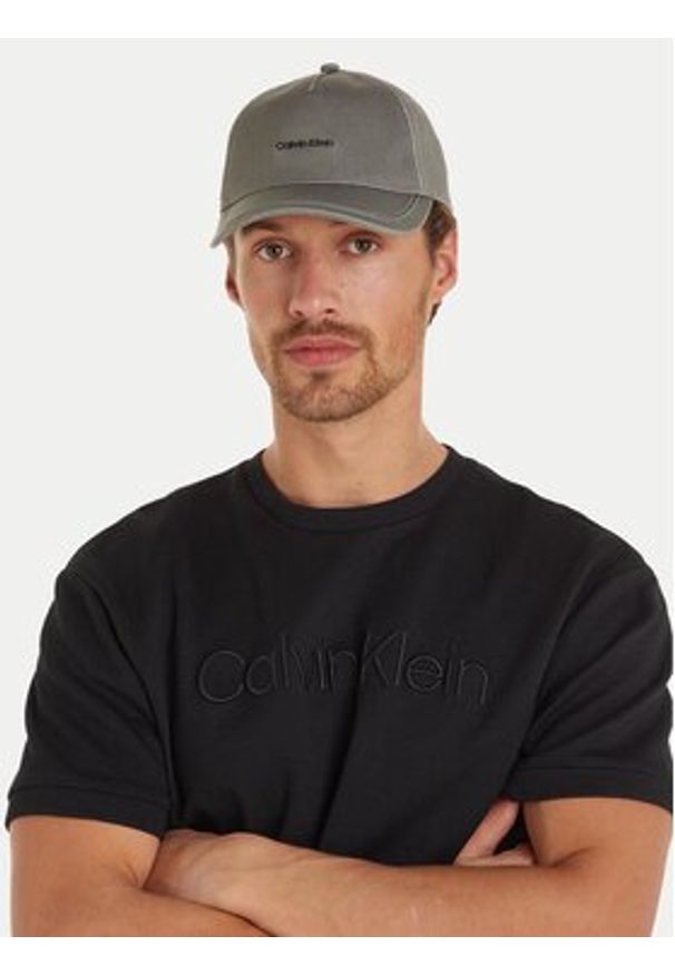 Calvin Klein Czapka z daszkiem Metal Lettering Bb Cap K50K511999 Zielony. Kolor: zielony. Materiał: materiał