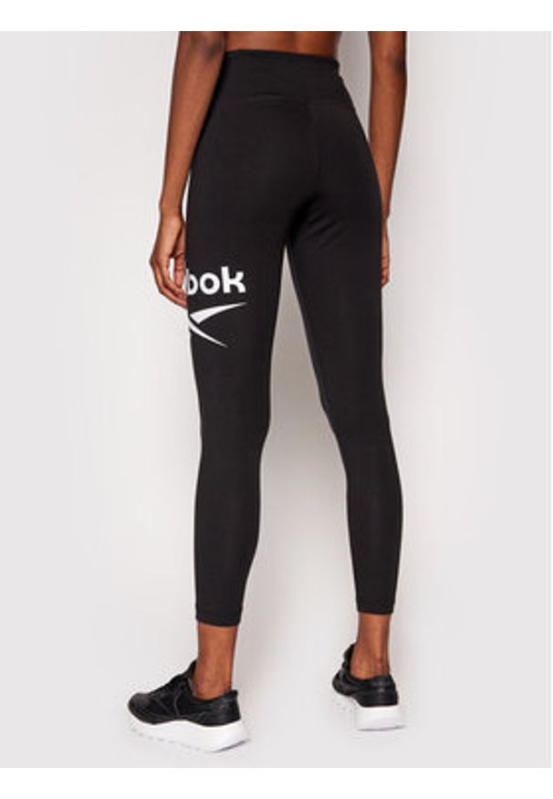 Reebok Legginsy Identity Logo GL2547 Czarny Slim Fit. Kolor: czarny. Materiał: bawełna
