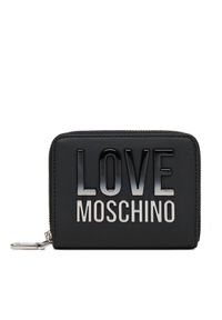 Love Moschino - LOVE MOSCHINO Duży Portfel Damski JC5726PP0MKD000B Czarny. Kolor: czarny. Materiał: skóra