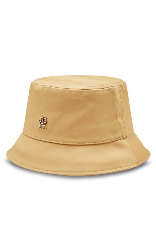 TOMMY HILFIGER - Tommy Hilfiger Kapelusz Distinct Rain Bucket Hat AW0AW16781 Beżowy. Kolor: beżowy. Materiał: materiał