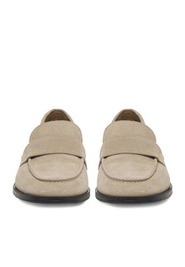 Gino Rossi - GINO ROSSI Lordsy C-25554LM Beżowy. Kolor: beżowy. Materiał: zamsz, skóra