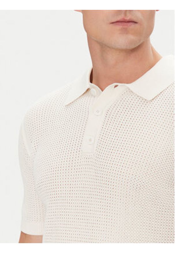 JOOP! Jeans Polo 15 JJK-08Vicono 30045448 Beżowy Modern Fit. Typ kołnierza: polo. Kolor: beżowy. Materiał: bawełna