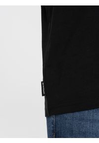 Ombre Clothing - Klasyczny T-shirt męski bawełniany BASIC - czarny V1 OM-TSBS-0146 - 4XL. Kolor: czarny. Materiał: bawełna. Styl: klasyczny