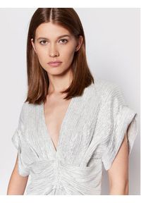 IRO Sukienka koktajlowa Bilou AQ546 Srebrny Regular Fit. Kolor: srebrny. Materiał: wiskoza. Styl: wizytowy #3