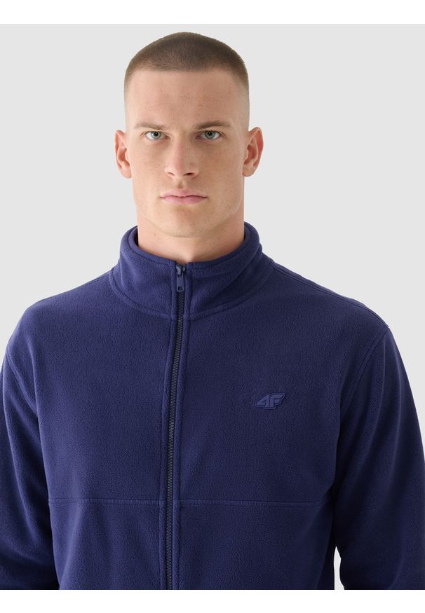 4f - 4F Polar regular ze stójką męski - granatowy XXL. Typ kołnierza: kołnierzyk stójkowy. Kolor: niebieski. Materiał: polar. Wzór: gładki. Sezon: zima. Sport: narciarstwo, turystyka piesza, wspinaczka, snowboard