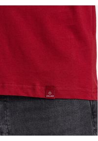 Volcano T-Shirt Basic M02001-S23 Czerwony Regular Fit. Kolor: czerwony. Materiał: bawełna #4
