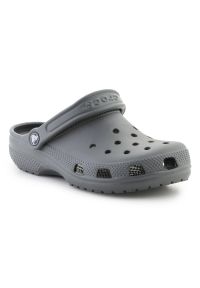 Chodaki Crocs Classic Clog K Jr 206991-0DA szare. Okazja: na plażę, na co dzień, na spacer. Kolor: szary. Materiał: materiał. Styl: casual, klasyczny