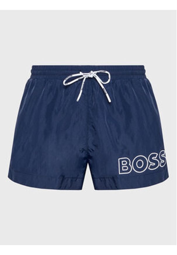 BOSS - Boss Szorty kąpielowe Mooneye 50469280 Granatowy Regular Fit. Kolor: niebieski. Materiał: syntetyk