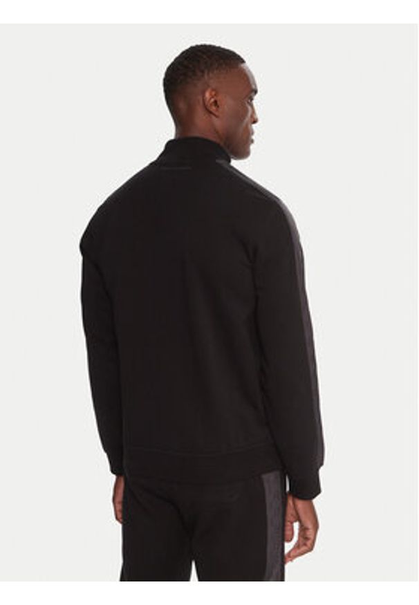 Karl Lagerfeld - KARL LAGERFELD Bluza 705035 554910 Czarny Regular Fit. Typ kołnierza: dekolt w karo. Kolor: czarny. Materiał: bawełna