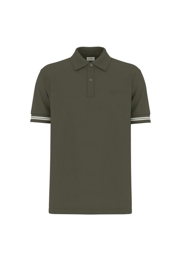 JOOP! Jeans Polo 15 JJJ-17Amare 30046012 Khaki Modern Fit. Typ kołnierza: polo. Kolor: brązowy. Materiał: bawełna